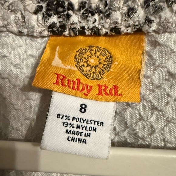 Ruby Rd. Women's Black and White Textured Blazer - Picture 5 of 8